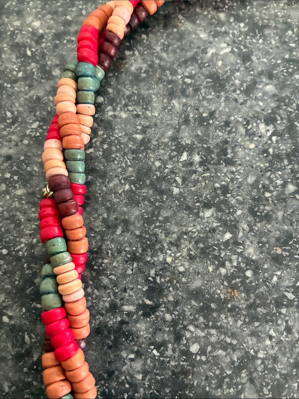 Boho Style Multicolor Beaded Twist Necklace - Women's Jewelry - Picture 4 of 5